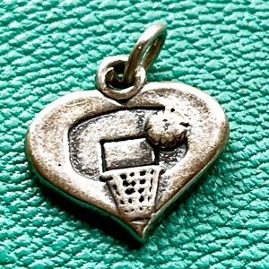 Basketball Love Sterling Silver Charm Pendant Bracelet Necklace 925 Polished